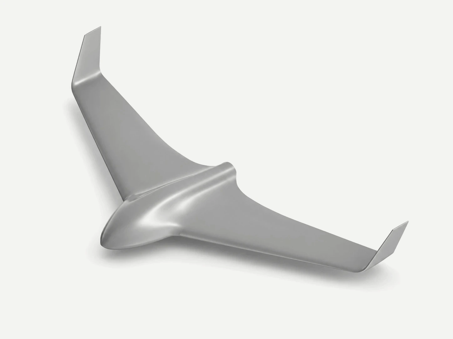 Render CAD del UAV de ala volante terminado